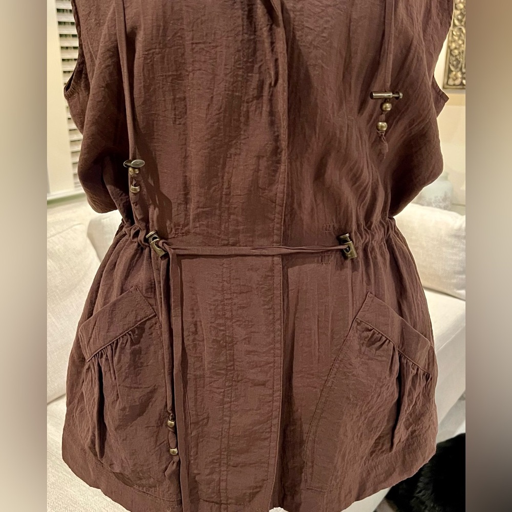 New Coldwater Creek Brown Vest Extra Large - Picture 3 of 16